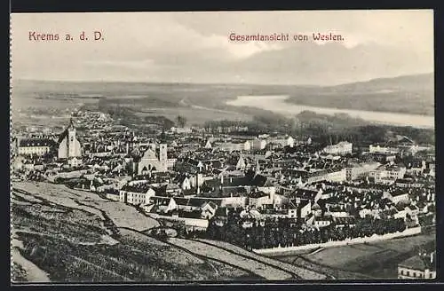 AK Krems a. d. Donau, Blick von Westen