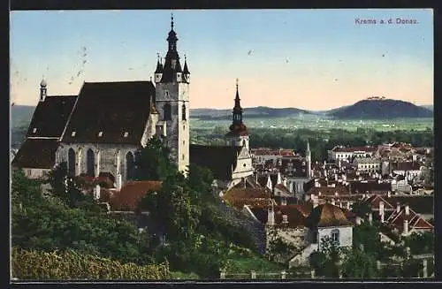 AK Krems an der Donau, Blick zur Kirche