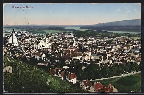 AK Krems a. d. Donau, Stadtansicht vor der Donau