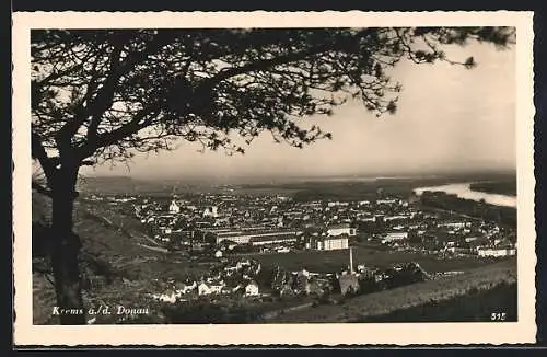 AK Krems a. d. Donau, Ansicht von Anhöhe aus