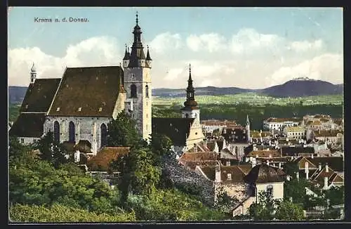 AK Krems an der Donau, Blick zur Kirche
