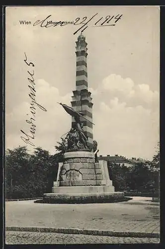 AK Wien, Hesserdenkmal am Neubaugürtel