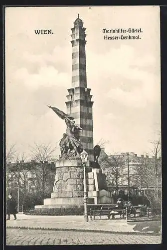AK Wien, Neubau-Gürtel mit Hesser-Denkmal