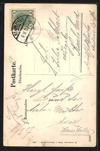 AK Wien, Leuchtobelisk am Mariahilfer Gürtel, Enthüllung am 2.12.1906