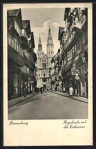 AK Braunschweig, Hagenbrücke und St. Katharinen