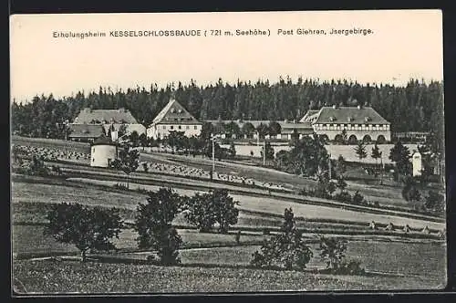 AK Giehren /Isergebirge, Gasthof Erholungsheim Kesselschlossbaude