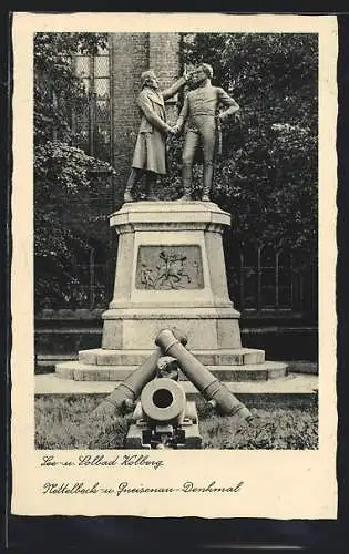 AK Kolberg, Nettelbeck und Gneisenau-Denkmal