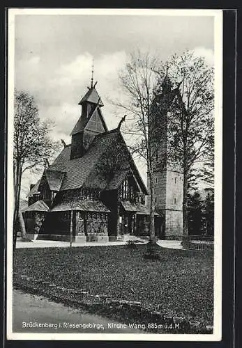 AK Brückenberg, Ansicht der Kirche Wang