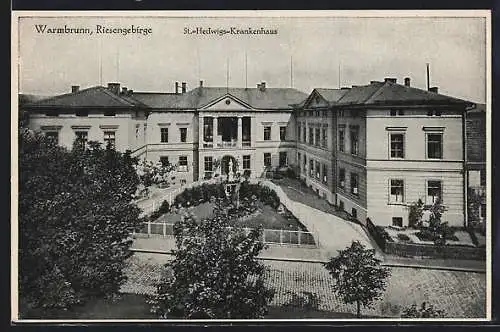 AK Warmbrunn /Riesengebirge, St.-Hedwigs-Krankenhaus