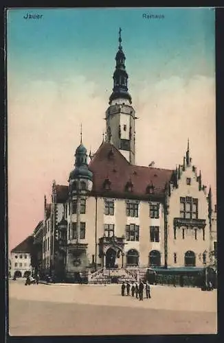 AK Jauer, Ansicht vom Rathaus