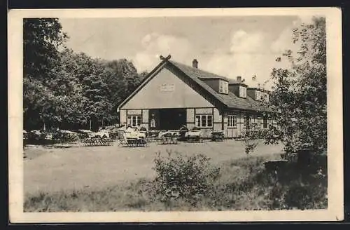 AK Aumühle / Sachsenwald, Gasthaus Waldschänke am Riesenbett, Inh. R. Berodt