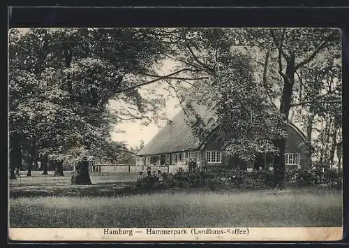 AK Hamburg-Hamm, Landhaus-Cafe im Hammerpark