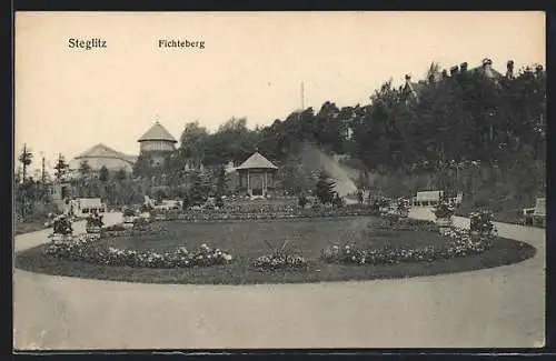 AK Berlin-Steglitz, Garten am Fichteberg