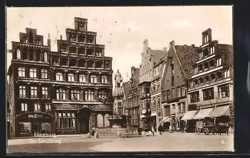 AK Lüneburg, Der Schütting mit Brunnen