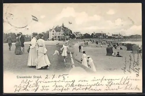 AK Travemünde, Frauen am Strand