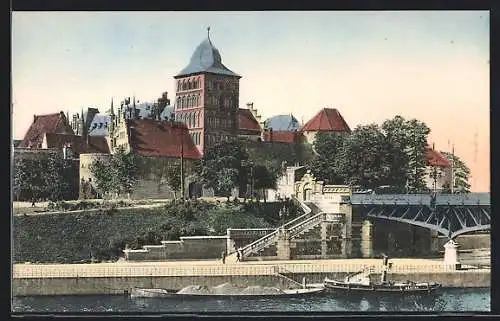 AK Lübeck, Flusspartie an der Burgtorbrücke