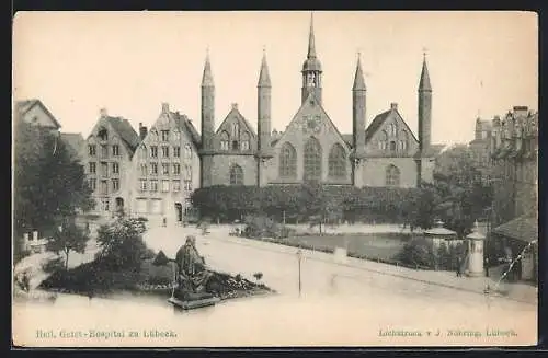AK Lübeck, Blick auf das Heilig Geist-Hospital