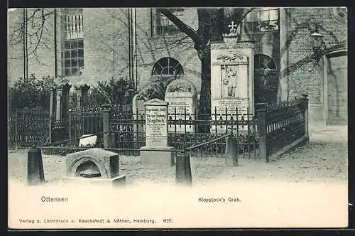 AK Ottensen, Klopstocks Grab, Friedhof