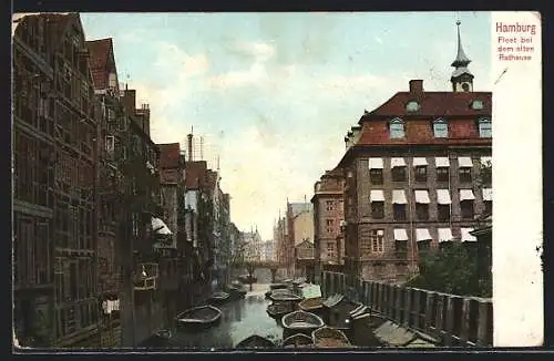AK Hamburg, Fleet bei dem alten Rathaus