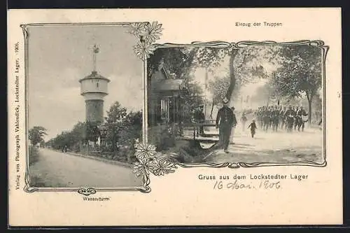 AK Lockstedter Lager, Einzug der Truppen, Wasserturm