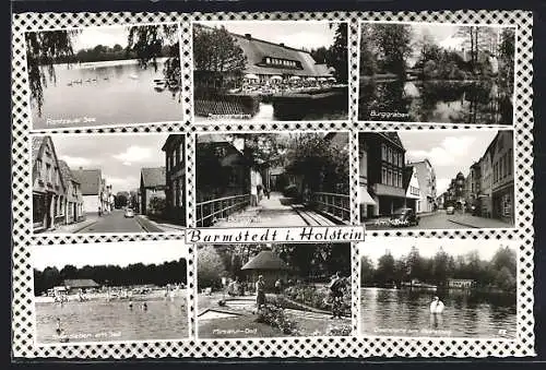 AK Barmstedt i. Holstein, Seegaststätte, Strandleben am See, Miniatur-Golf