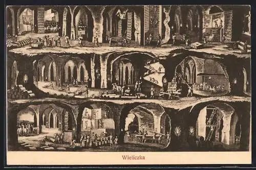 AK Wieliczka, Impressionen aus dem Salzbergwerk
