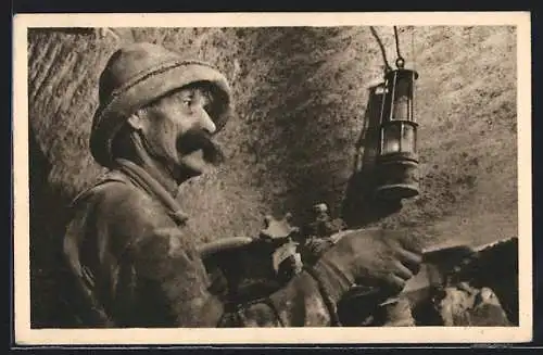 AK Wieliczka, Gornik przy pracy