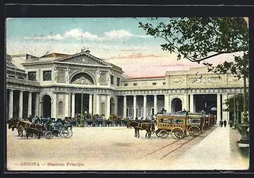 AK Genova, Stazione Principe, Bahnhof