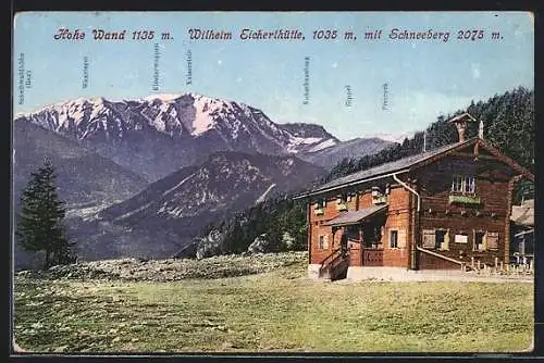 AK Wilhelm Eicherthütte Hohe Wand mit Schneeberg