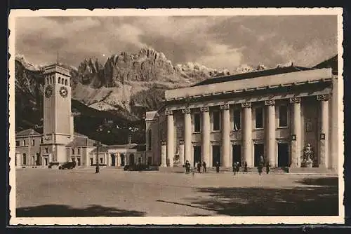 AK Bolzano, Piazza Garibaldi e Stazione Ferroviaria, Dolomiti, Bahnhof