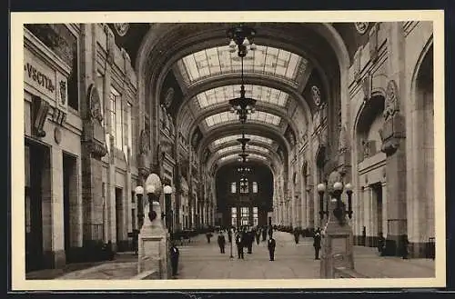 AK Milano, Stazione Centrale, Haupt-Bahnhof, Eintrittsgallerie