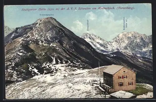 AK Stuttgarter Hütte, Berghütte am Krabachjoch