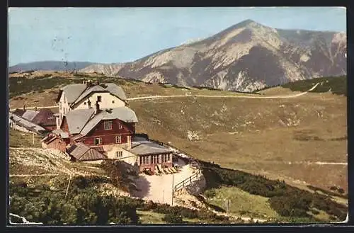 AK Ottoschutzhaus, Berghütte gegen den Schneeberg