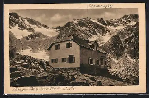 AK Tübinger Hütte, Berghütte mit Plattenspitz