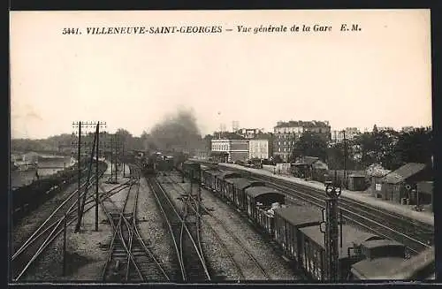 AK Villeneuve-Saint-Georges, Vue générale de la Gare