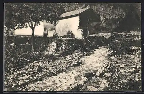 AK St-Maurice /Valais, Inondations 17 Juillet 1910, Veroillez
