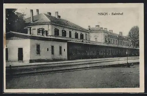 AK Nisch, Bahnhof mit Bahnsteig