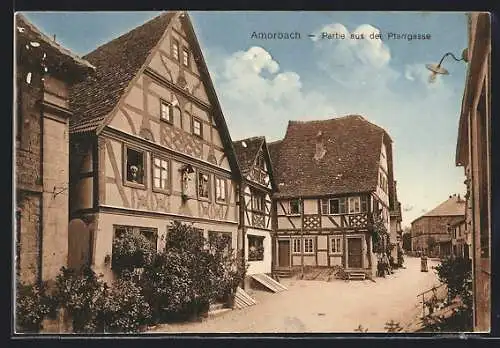 AK Amorbach, Partie aus der Pfarrgasse