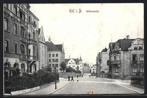 AK Hof i. B., Villen in der Schillerstrasse