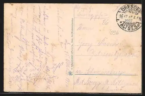 AK Hof i. B., Villen in der Schillerstrasse