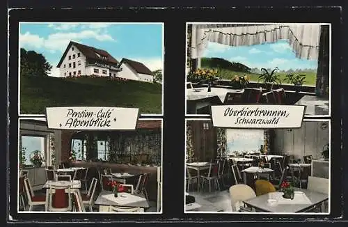 AK Oberbierbronnen /Schwarzwald, Pension-Café Alpenblick
