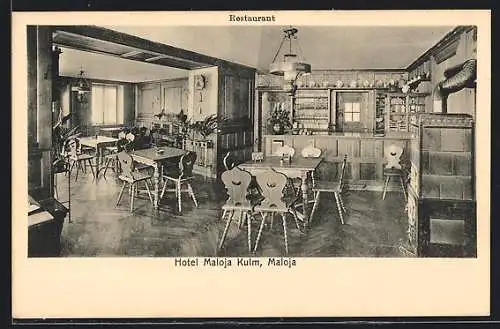 AK Maloja, Hotel Maloja Kulm mit Restaurant
