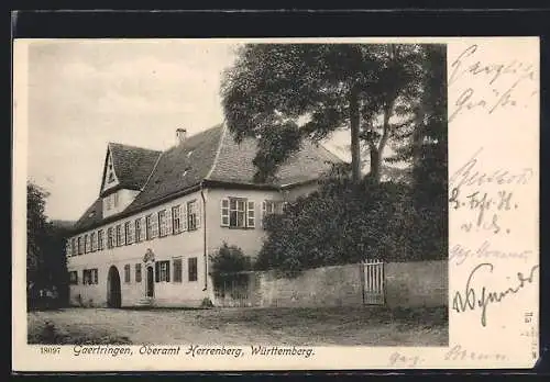 AK Gärtringen /Herrenberg, Partie am Schulgebäude