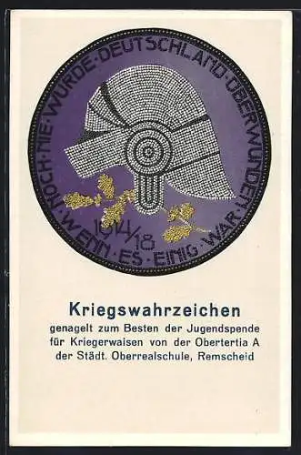 AK Frankfurt-Westend, Nagelung eines Kriegswahrzeichens der Westend-Mittelschule