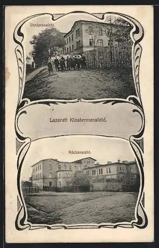 AK Mansfeld / Harz, Lazarett Klostermansfeld, Rückansicht