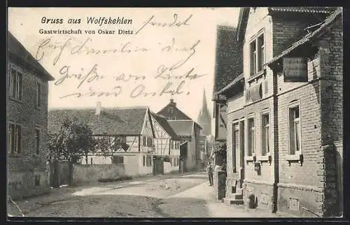 AK Wolfskehlen, Gasthaus von Oskar Dietz