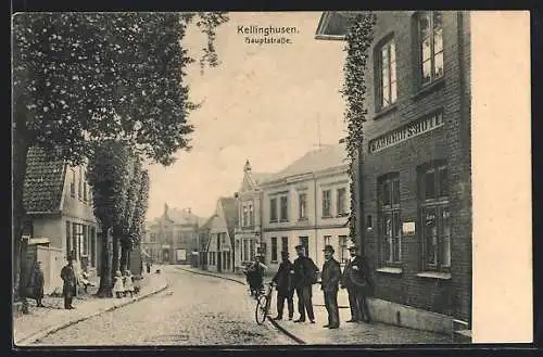 AK Kellinghusen, Hauptstrasse mit Bahnhofshotel