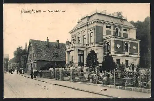 AK Kellinghusen, Haupt-Strasse mit Villa