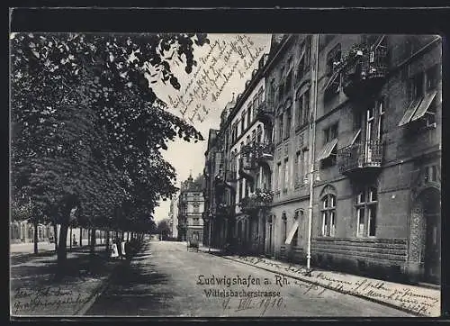 AK Ludwigshafen a. Rh., Wittelsbacherstrasse mit Passanten