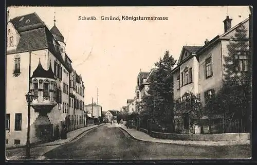 AK Schwäbisch-Gmünd, Blick in die Königturmstrasse